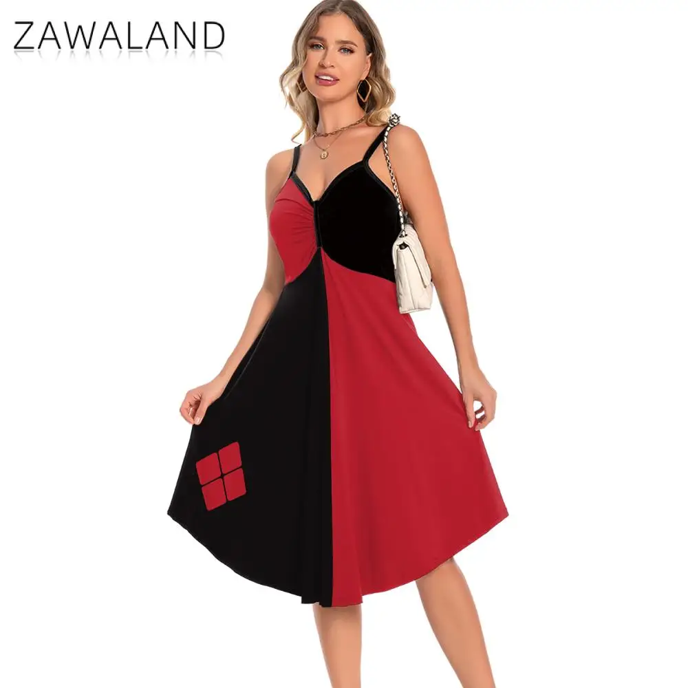 Zawaland Sexy Fashion Women Slip Dresses Holiday Party Mini Dress Cosplay Costume Carnival Casual Color Match Backless Clothes
Zawaland Sexy Fashion Women Slip Dresses Holiday Party Mini Dress Cosplay Costume Carnival Casual Color Match Backless Clothes