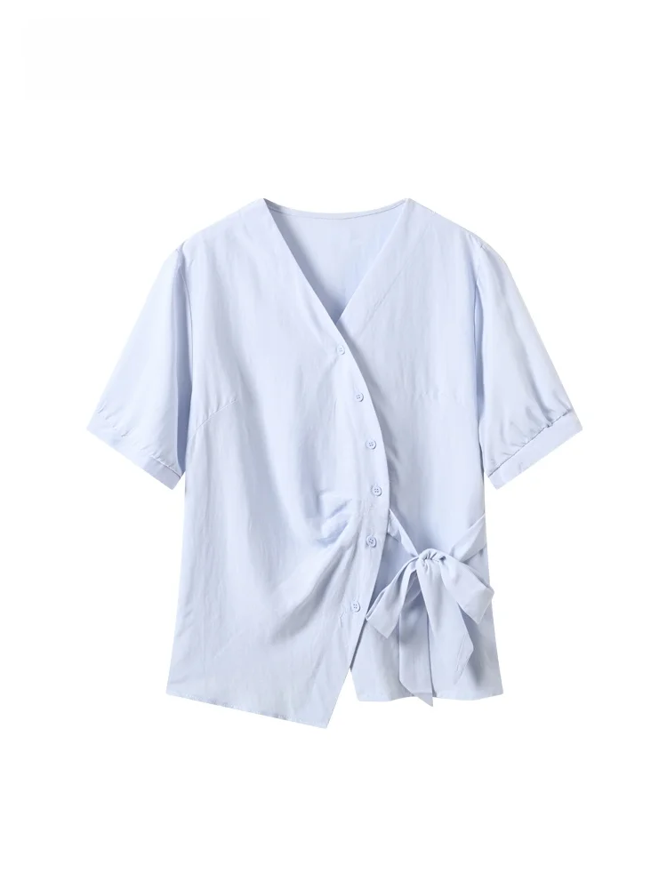 plus Size Women's Casual V-Neck Short Sleeve Shirt Summer New Style Slimming Meat Covering Loose Fit Cara CLUB Top
plus Size Women's Casual V-Neck Short Sleeve Shirt Summer New Style Slimming Meat Covering Loose Fit Cara CLUB Top