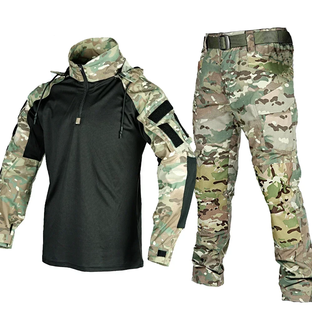 Tactical Suit Men Shirt Pants 2 Piece Sets FROG Outdoor Sports Camouflage Hunting Quick-dry Ripstop CS Hiking Training
Tactical Suit Men Shirt Pants 2 Piece Sets FROG Outdoor Sports Camouflage Hunting Quick-dry Ripstop CS Hiking Training