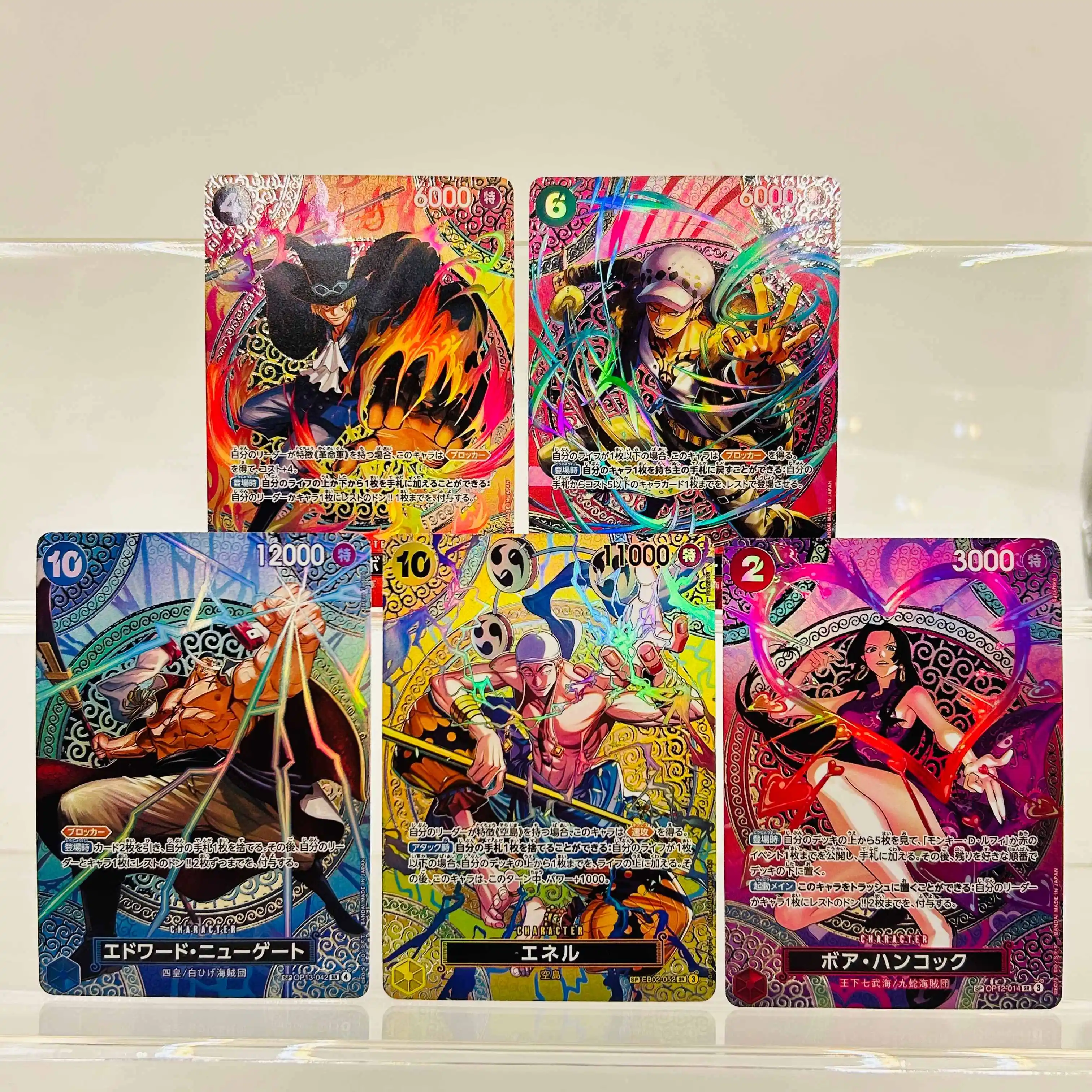 One Piece JP 5pcs Set Sabo/Edward Newgate/Trafalgar Law/Enel/Boa Hancock DIY Gold Foil Textured Premium Anime Collection Card
One Piece JP 5pcs Set Sabo/Edward Newgate/Trafalgar Law/Enel/Boa Hancock DIY Gold Foil Textured Premium Anime Collection Card