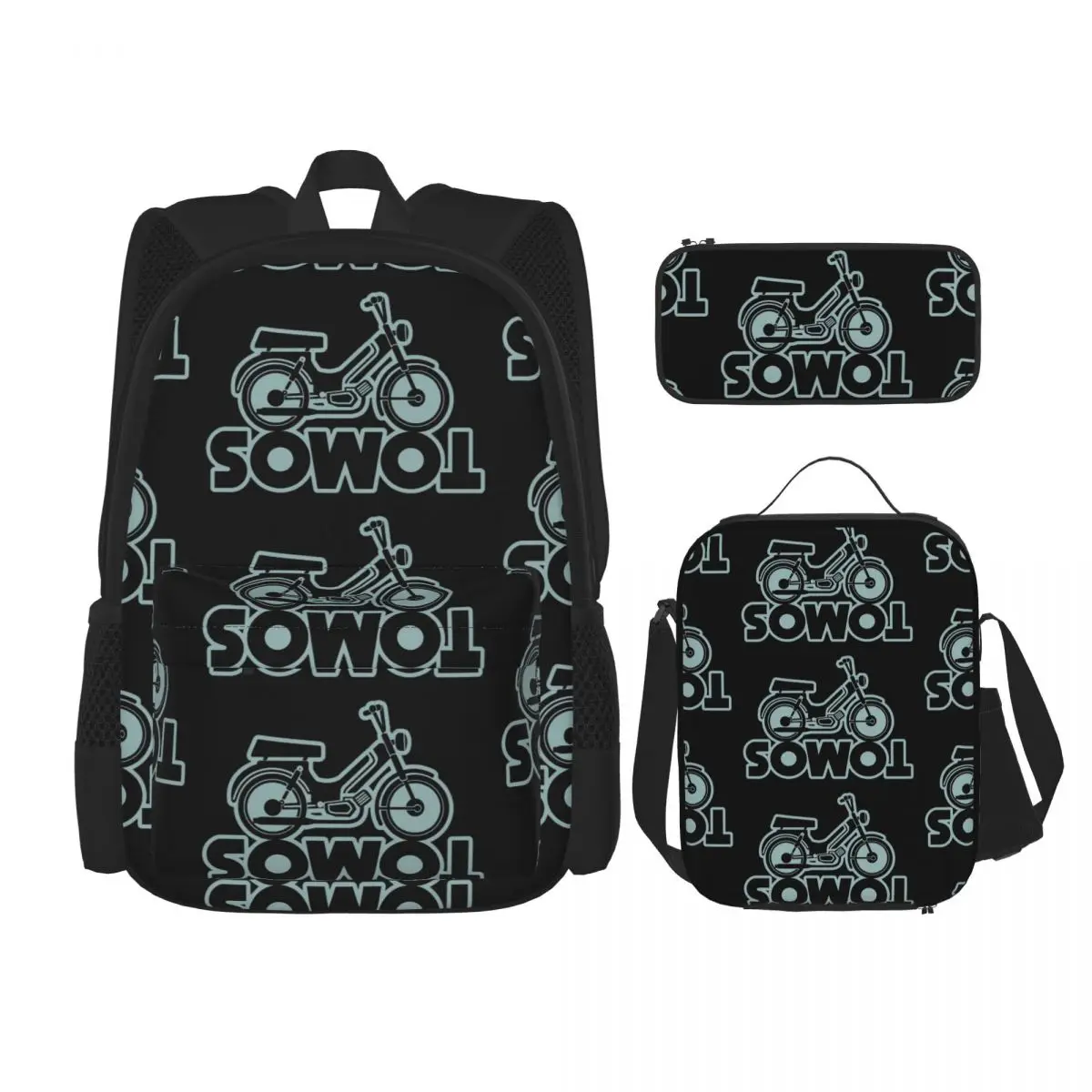 Tomos Moped Backpacks Boys Girls Bookbag Children School Bags Kids Rucksack Lunch Bag Pen Bag Three-Piece Set
Tomos Moped Backpacks Boys Girls Bookbag Children School Bags Kids Rucksack Lunch Bag Pen Bag Three-Piece Set