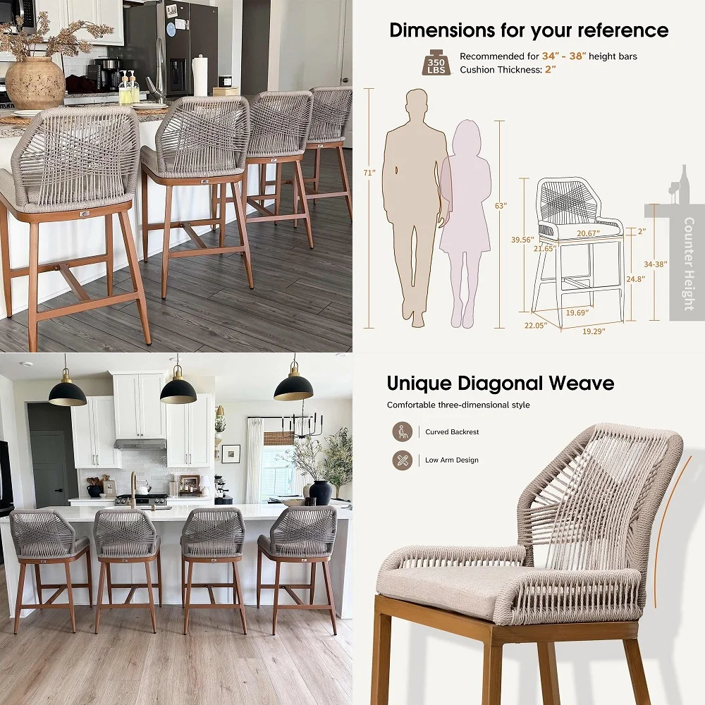 26 Bar Stools Set of 3 Counter Height Bar Stools for Kitchen Counter, Modern Upholstered Barstools with Back and Wood Legs Line
26 Bar Stools Set of 3 Counter Height Bar Stools for Kitchen Counter, Modern Upholstered Barstools with Back and Wood Legs Line