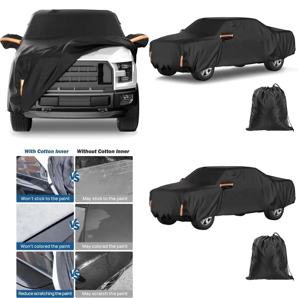 Universal 5.5ft Bed F150 Truck Cover, Soft Cotton Liner, Hail & UV Protection, Waterproof Outdoor
Universal 5.5ft Bed F150 Truck Cover, Soft Cotton Liner, Hail & UV Protection, Waterproof Outdoor