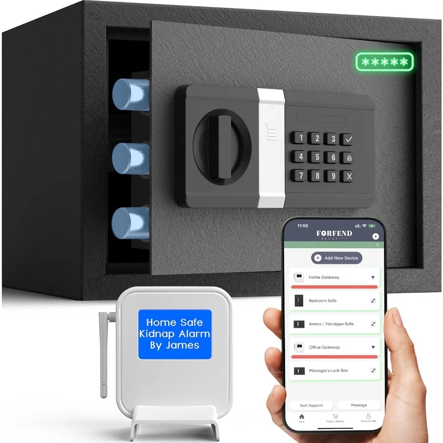 FORFEND Smart Home Safe with WiFi Connectivity and App Control for Secure Storage Features Voice Command Activation Kidnap Alar
FORFEND Smart Home Safe with WiFi Connectivity and App Control for Secure Storage Features Voice Command Activation Kidnap Alar