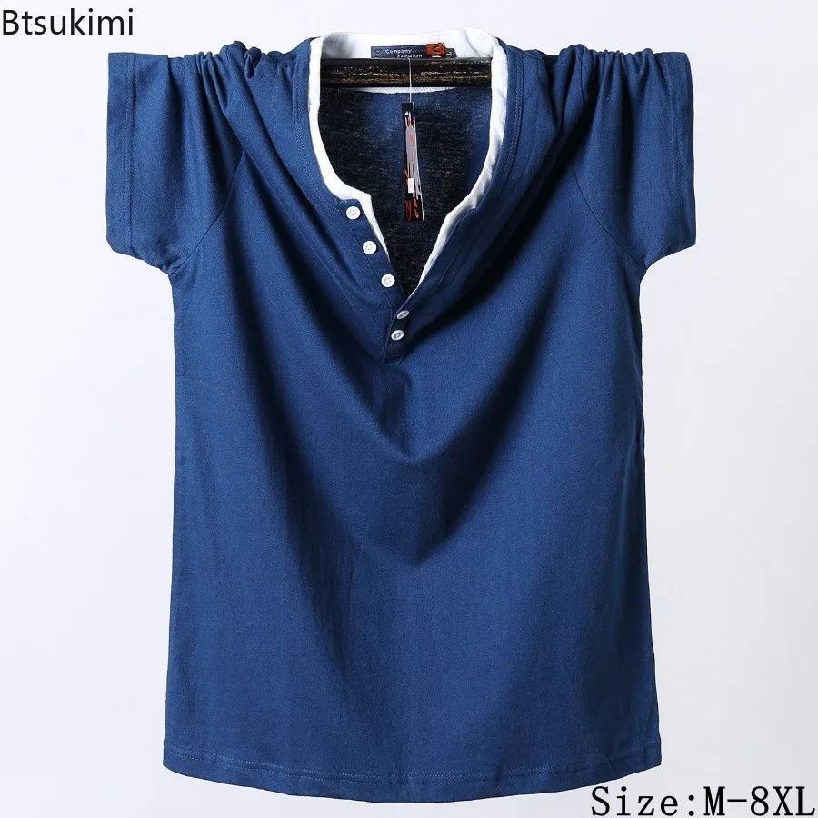Oversized 7XL 8XL Men's Clothing Summer New Solid Short Sleeve T-Shirts Soft Breathable Cotton V-Neck Sports Casual Tops for Men
Oversized 7XL 8XL Men's Clothing Summer New Solid Short Sleeve T-Shirts Soft Breathable Cotton V-Neck Sports Casual Tops for Men