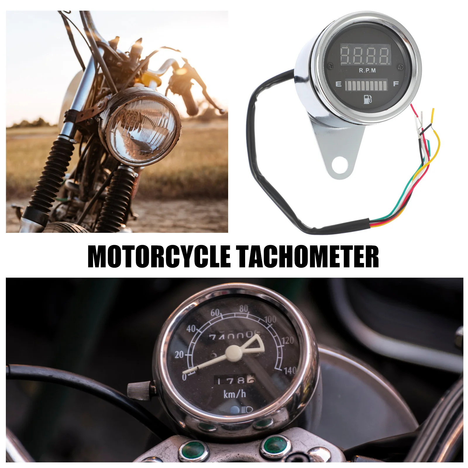Waterproof 12V Motorcycle Tachometer LED Digital Display Silver Lightweight Portable Design Accurate Reading Tachometer
Waterproof 12V Motorcycle Tachometer LED Digital Display Silver Lightweight Portable Design Accurate Reading Tachometer