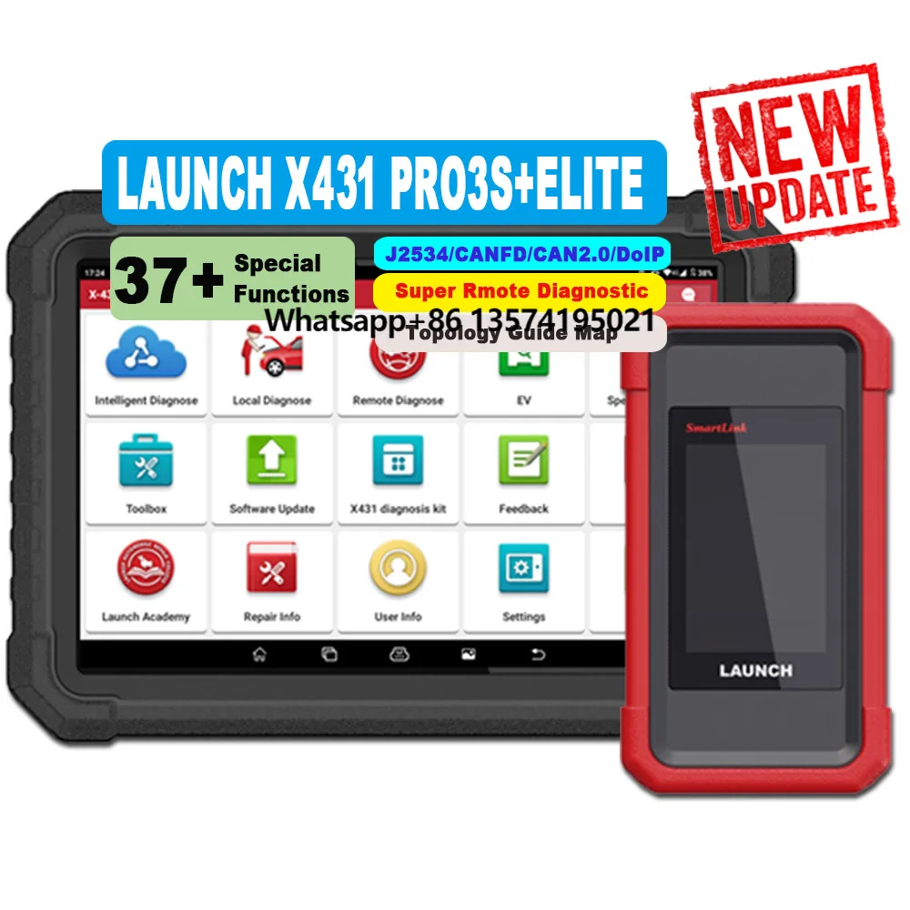 Wholesale X-431 PRO3S+ELITE 10.1inch Display Support CANFD J2534 with Smartlink C Car Diagnostic Tool for All Cars
Wholesale X-431 PRO3S+ELITE 10.1inch Display Support CANFD J2534 with Smartlink C Car Diagnostic Tool for All Cars