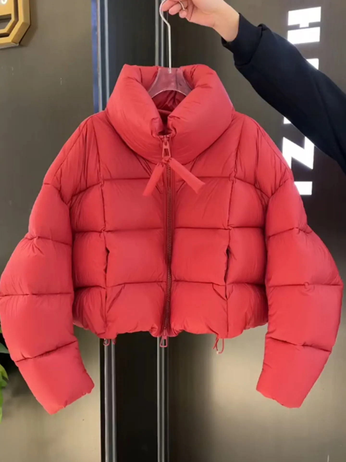 Корейское женское красное пушистое пальто в Корейском стиле, зимнее пальто из полиэфирного волокна с высокой талией, белое пуховое наполнение
Корейское женское красное пушистое пальто в Корейском стиле, зимнее пальто из полиэфирного волокна с высокой талией, белое пуховое наполнение