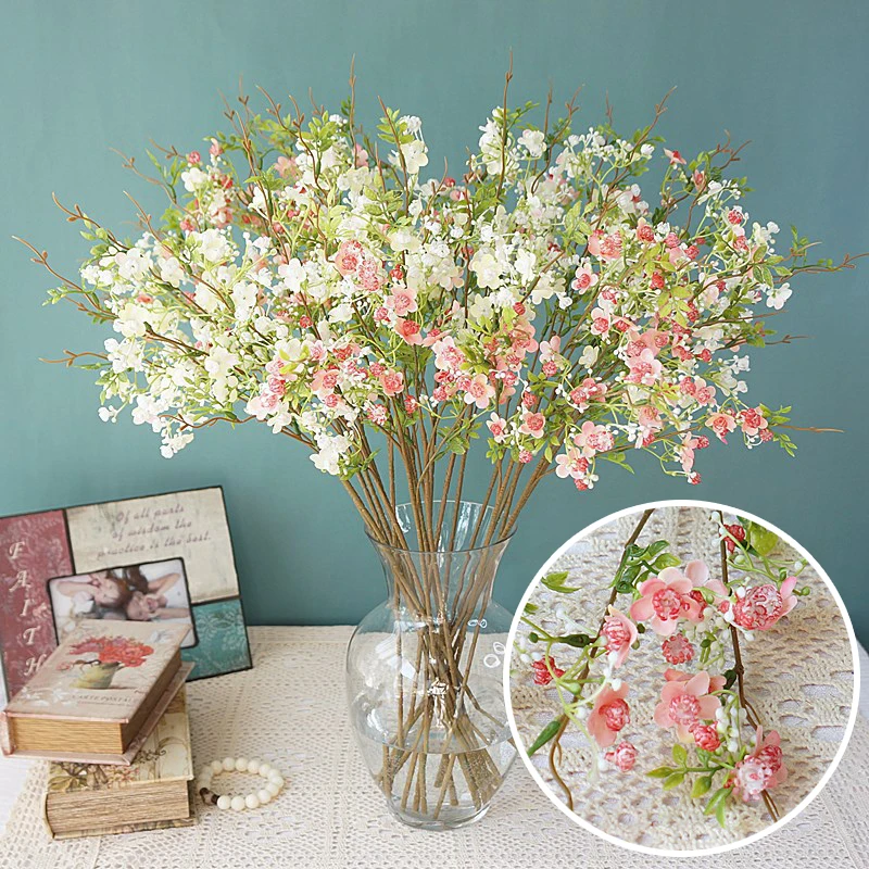 64cm Single Small Flowers Pearl Plum Artificial Flower Silk Flower Household Living Room Study Courtyard Stage Decoration Flower
64cm Single Small Flowers Pearl Plum Artificial Flower Silk Flower Household Living Room Study Courtyard Stage Decoration Flower