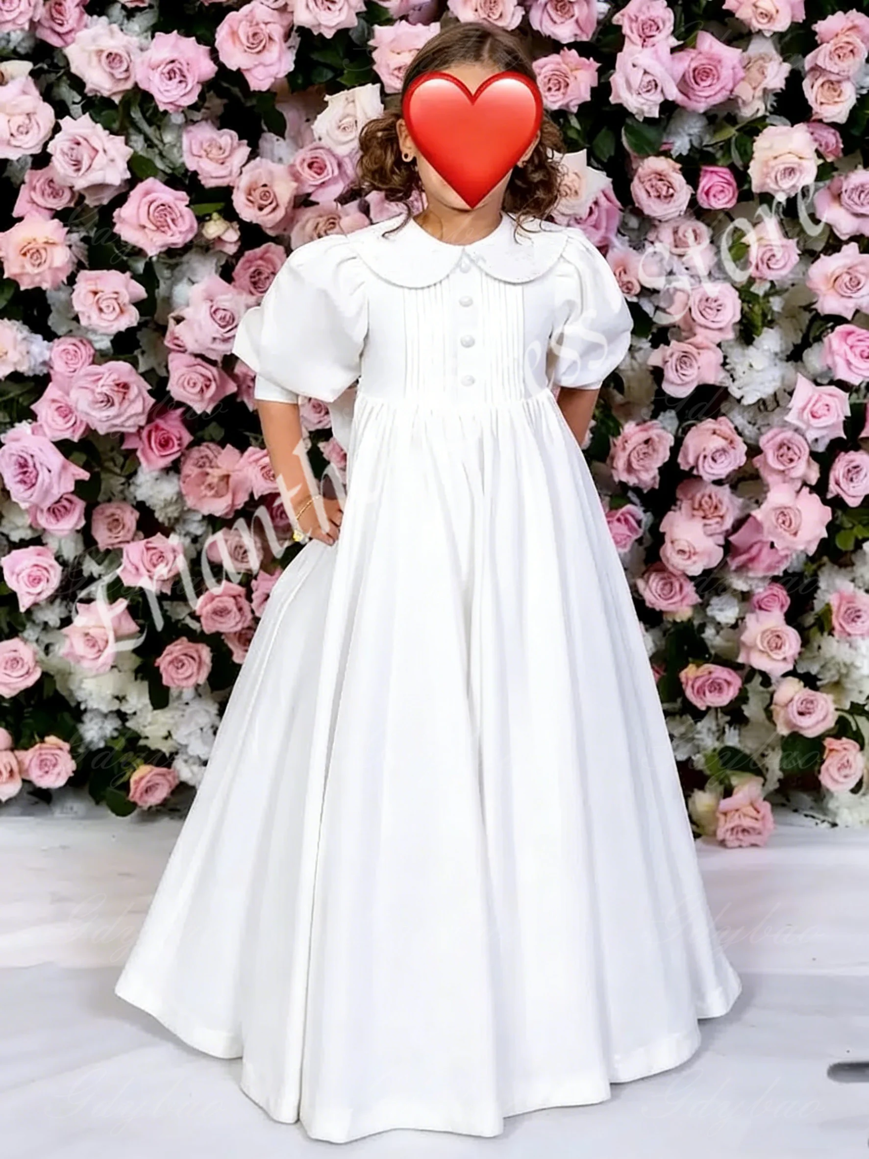 White Flower Girl Dress For Wedding Satin High Waist Puffy Bridesmaid Birthday Party First Comminon Ball Gowns Customized
White Flower Girl Dress For Wedding Satin High Waist Puffy Bridesmaid Birthday Party First Comminon Ball Gowns Customized