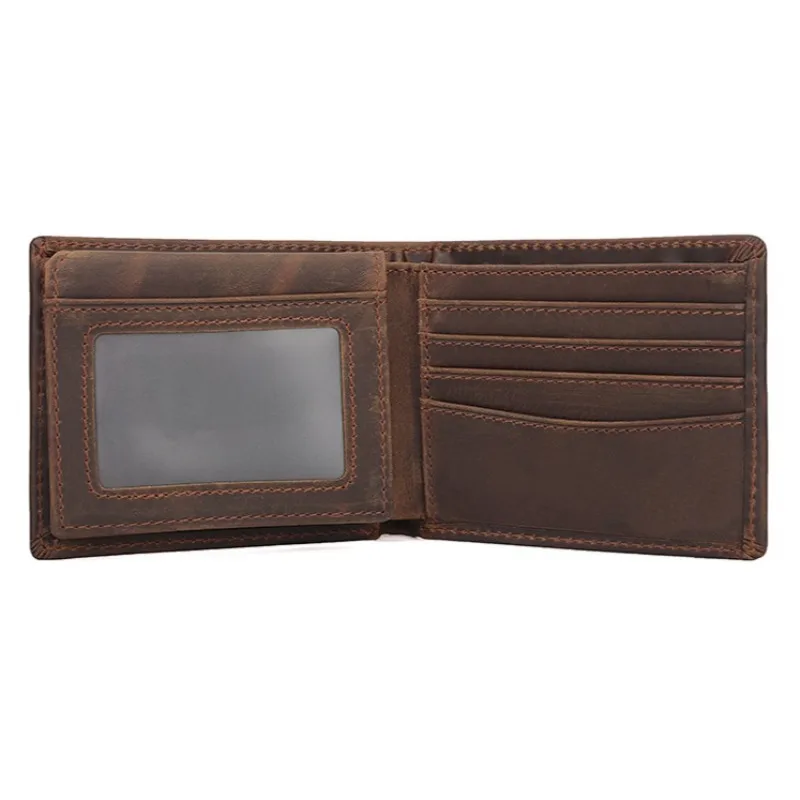 Кошелек из кожи Crazy Horse, мужской короткий кошелек в стиле ретро, из натуральной кожи, с несколькими отделениями для карт, классический простой держатель для карт
Кошелек из кожи Crazy Horse, мужской короткий кошелек в стиле ретро, из натуральной кожи, с несколькими отделениями для карт, классический простой держатель для карт