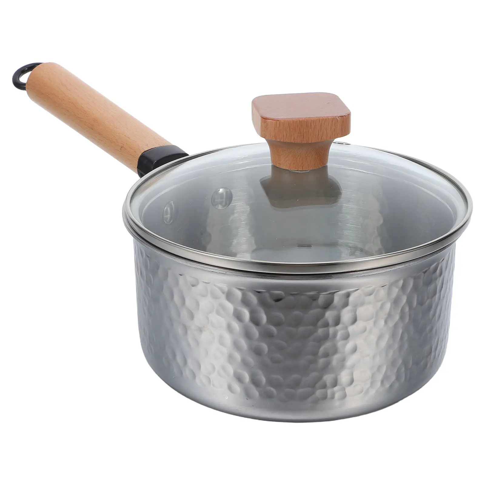 Stainless Steel Saucepan Hammered Exterior Milk Pot Wood Handle Glass Lid Small Soup Pot Ramen Noodle Pan Kitchen Cooking Baking
Stainless Steel Saucepan Hammered Exterior Milk Pot Wood Handle Glass Lid Small Soup Pot Ramen Noodle Pan Kitchen Cooking Baking