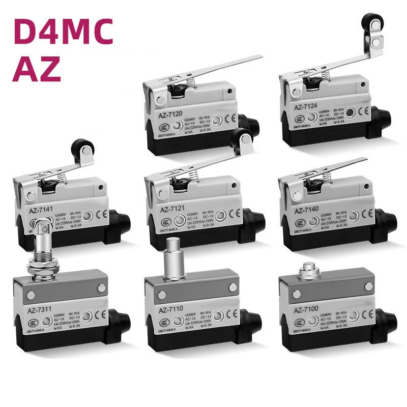 10A 250VAC AZ-7312 AZ-7311 AZ-7121 AZ-7310 TZ-7141 Waterproof Micro Switch Travel Limit Switch Straight 90degree Roller Lever
10A 250VAC AZ-7312 AZ-7311 AZ-7121 AZ-7310 TZ-7141 Waterproof Micro Switch Travel Limit Switch Straight 90degree Roller Lever