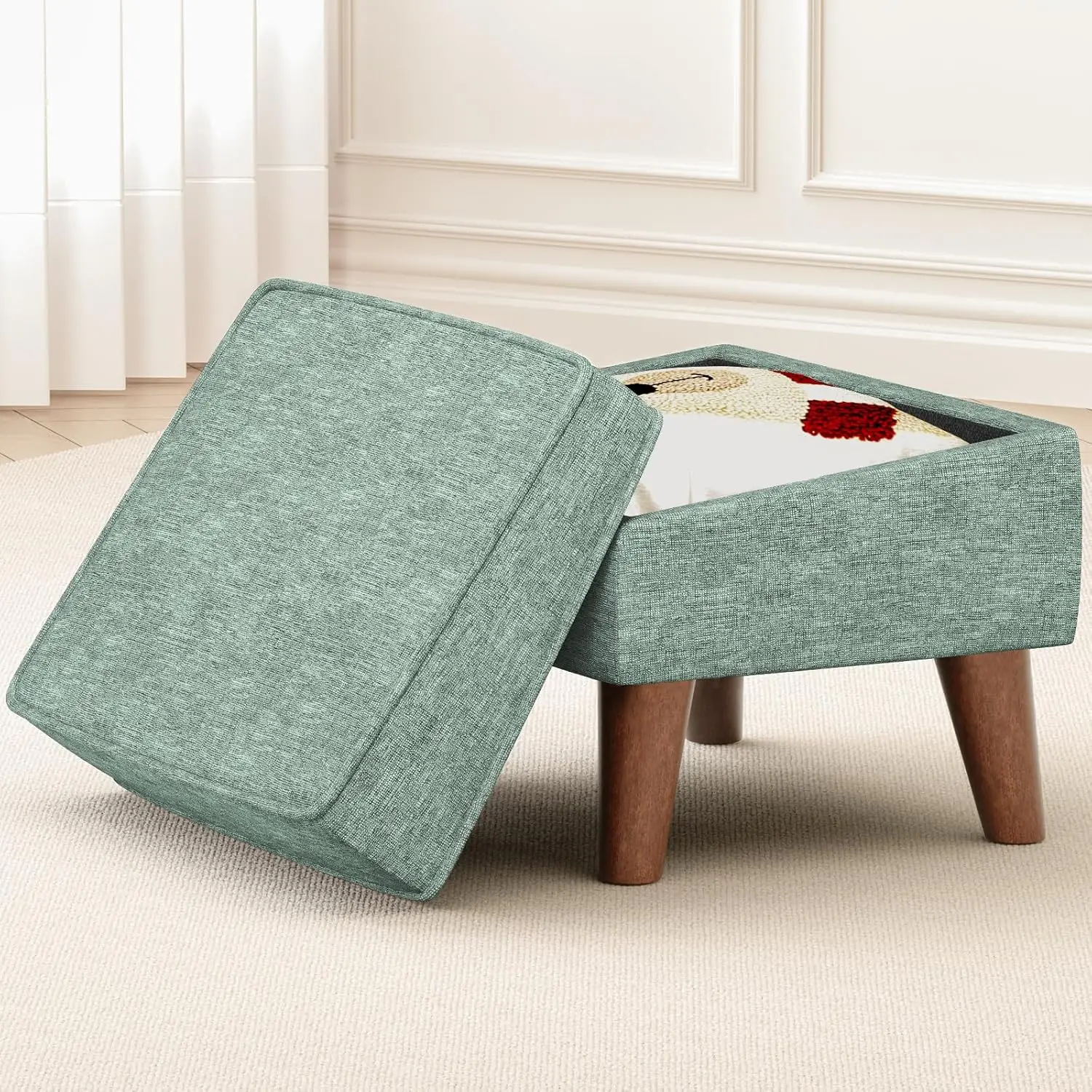 Small Footstool, Adjustable Cover Ottoman, 11"" Foot Rest, Modern Foot Stool With Storage For Living Room, Bedroom, Dorm, Green
Small Footstool, Adjustable Cover Ottoman, 11"" Foot Rest, Modern Foot Stool With Storage For Living Room, Bedroom, Dorm, Green