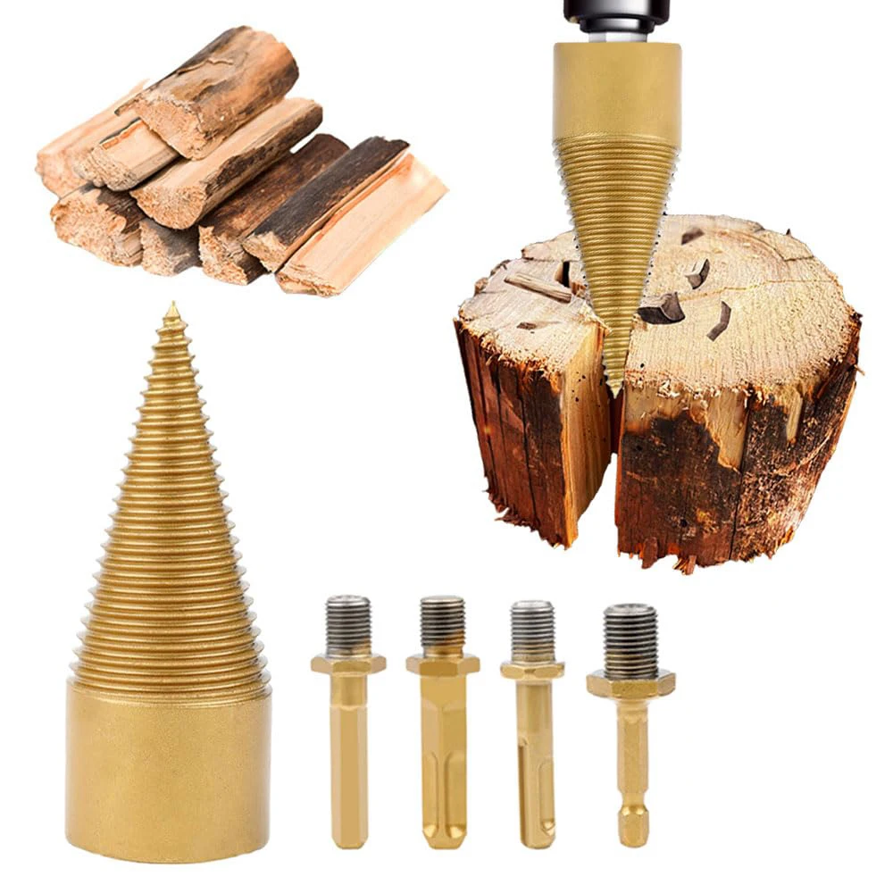 5/6PCS Firewood Drill Bit Set With 4 Handles Detachable Fire Wood Log Splitter Drills Bit Tool Splitting Drill Cones for Outdoor
5/6PCS Firewood Drill Bit Set With 4 Handles Detachable Fire Wood Log Splitter Drills Bit Tool Splitting Drill Cones for Outdoor