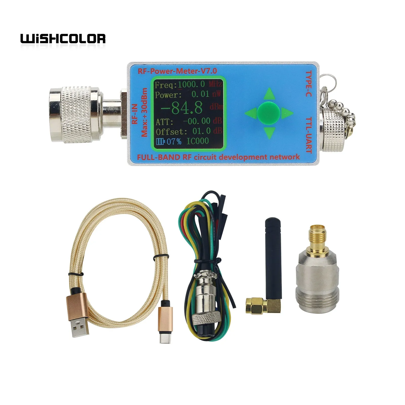 Wishcolor RF-Power-Meter-V7.0 Измеритель радиочастотной мощности 10 ГГц Максимальная входная мощность 30 дБм (1 Вт) Разъем N-типа Порт типа C
Wishcolor RF-Power-Meter-V7.0 Измеритель радиочастотной мощности 10 ГГц Максимальная входная мощность 30 дБм (1 Вт) Разъем N-типа Порт типа C