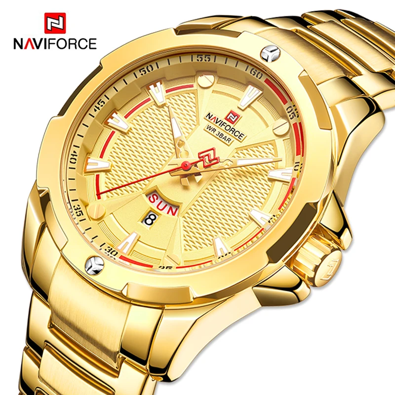 NAVIFORCE Men Luxury Wrist Watch Waterproof Business Male Watches Stainless Steel Casual Quartz Calendar Clock Relogio Masculino
NAVIFORCE Men Luxury Wrist Watch Waterproof Business Male Watches Stainless Steel Casual Quartz Calendar Clock Relogio Masculino