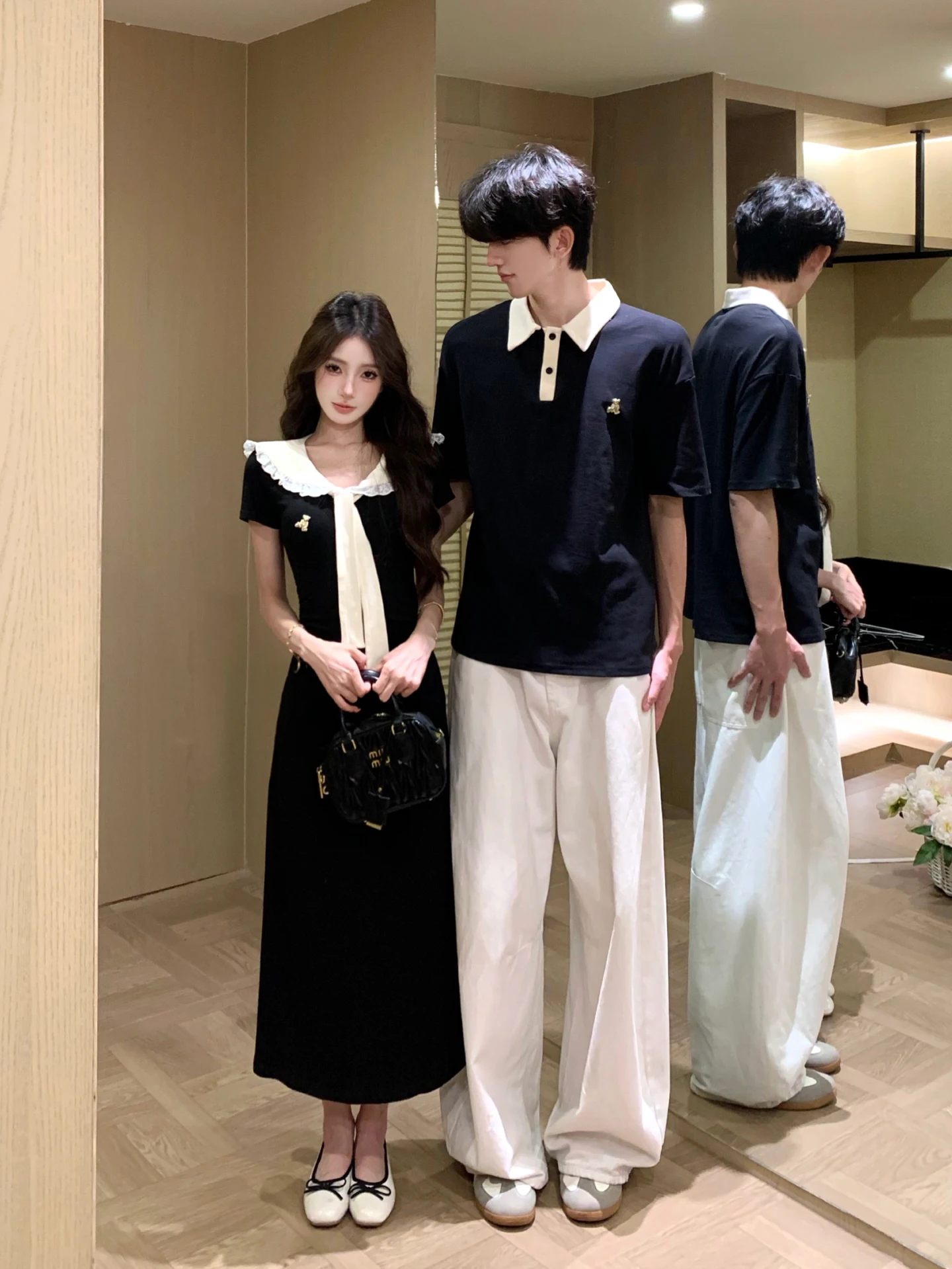 College Style Couple Matching Summer Short Sleeve T-Shirt Navy Collar Long Dress One Skirt Two Ways to Wear Slimming Effect
College Style Couple Matching Summer Short Sleeve T-Shirt Navy Collar Long Dress One Skirt Two Ways to Wear Slimming Effect