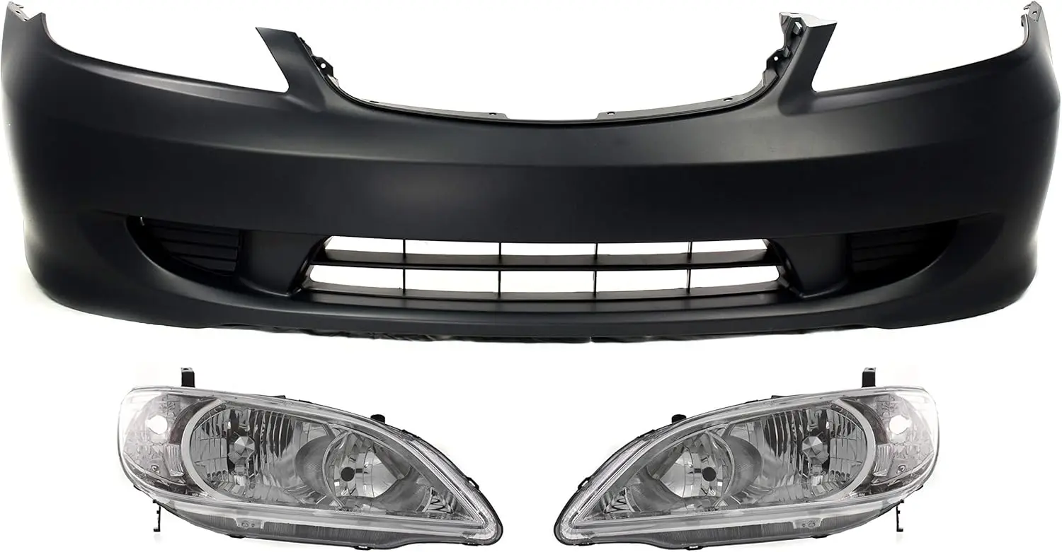 Комплект фар со стороны водителя и пассажира для Honda Civic 2004-2005, галогенная без лампы, с крышкой бампера Coupe и седан, заменяет #
Комплект фар со стороны водителя и пассажира для Honda Civic 2004-2005, галогенная без лампы, с крышкой бампера Coupe и седан, заменяет #