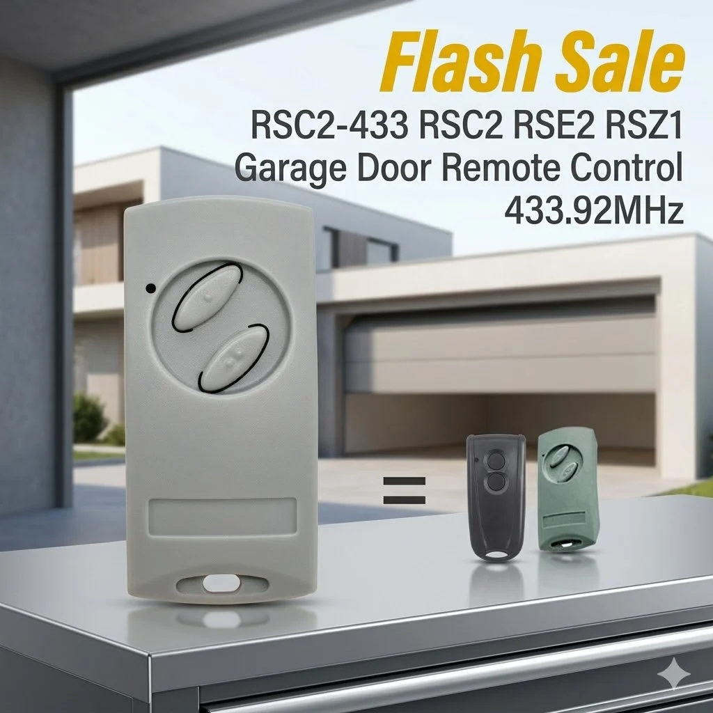 1/2pcs For RSC2-433 RSC2 RSE2 RSZ1 Garage Door Opener Handheld Transmitter 433.92MHz Rolling Code Gate Keychain
1/2pcs For RSC2-433 RSC2 RSE2 RSZ1 Garage Door Opener Handheld Transmitter 433.92MHz Rolling Code Gate Keychain