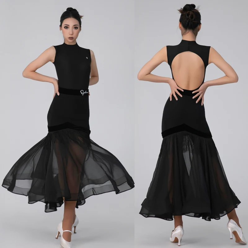 Waltz Ballroom Dance Professional Dresses Women Sleeveless Latin Dance Competition Costume Adults Rumba Samba Dancewear DW10451
Waltz Ballroom Dance Professional Dresses Women Sleeveless Latin Dance Competition Costume Adults Rumba Samba Dancewear DW10451