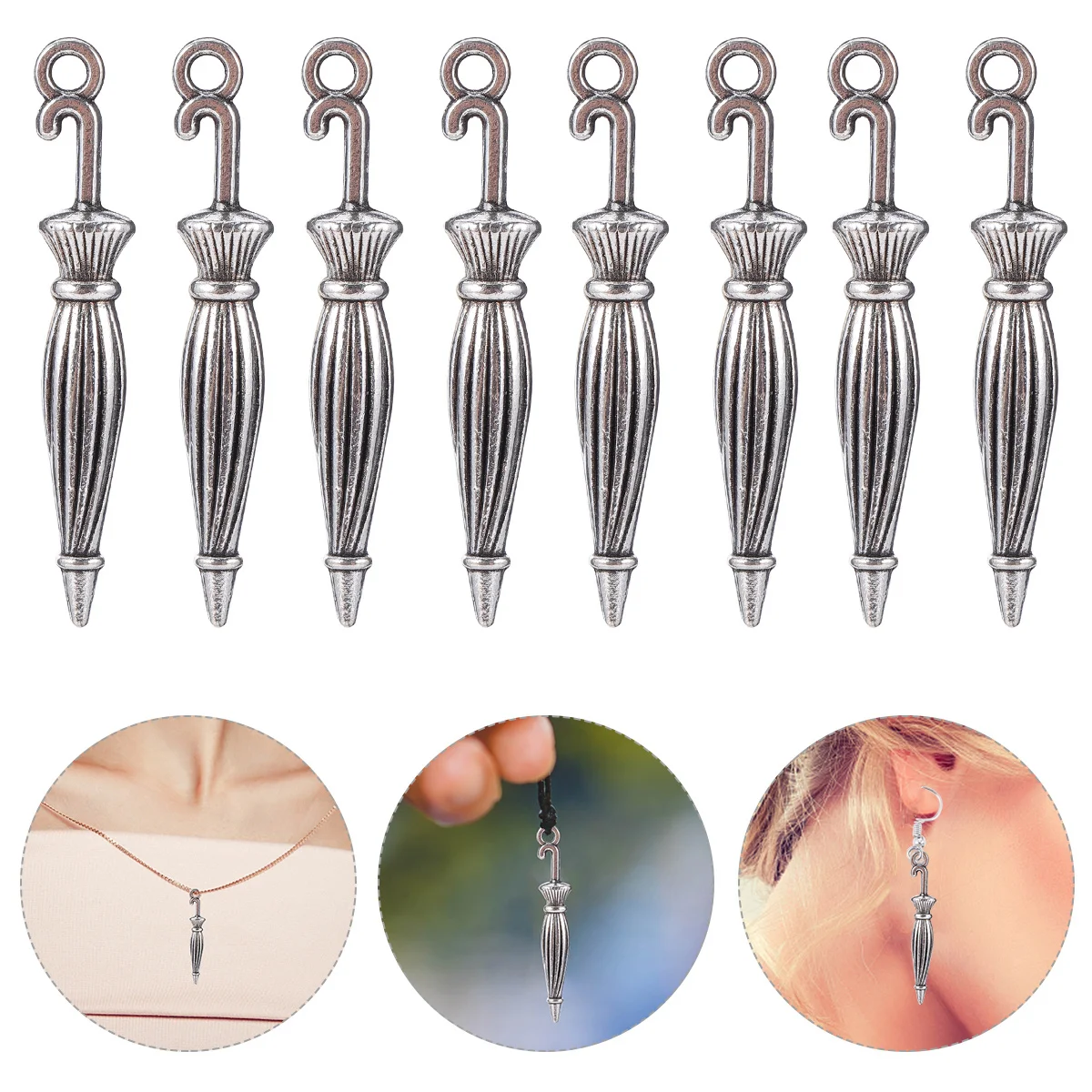 50Pcs Creative Vintage Alloy Umbrella Pendant Charms DIY Jewelry Making Accessories for Bracelet Necklace Alloy Pendant Charm
50Pcs Creative Vintage Alloy Umbrella Pendant Charms DIY Jewelry Making Accessories for Bracelet Necklace Alloy Pendant Charm