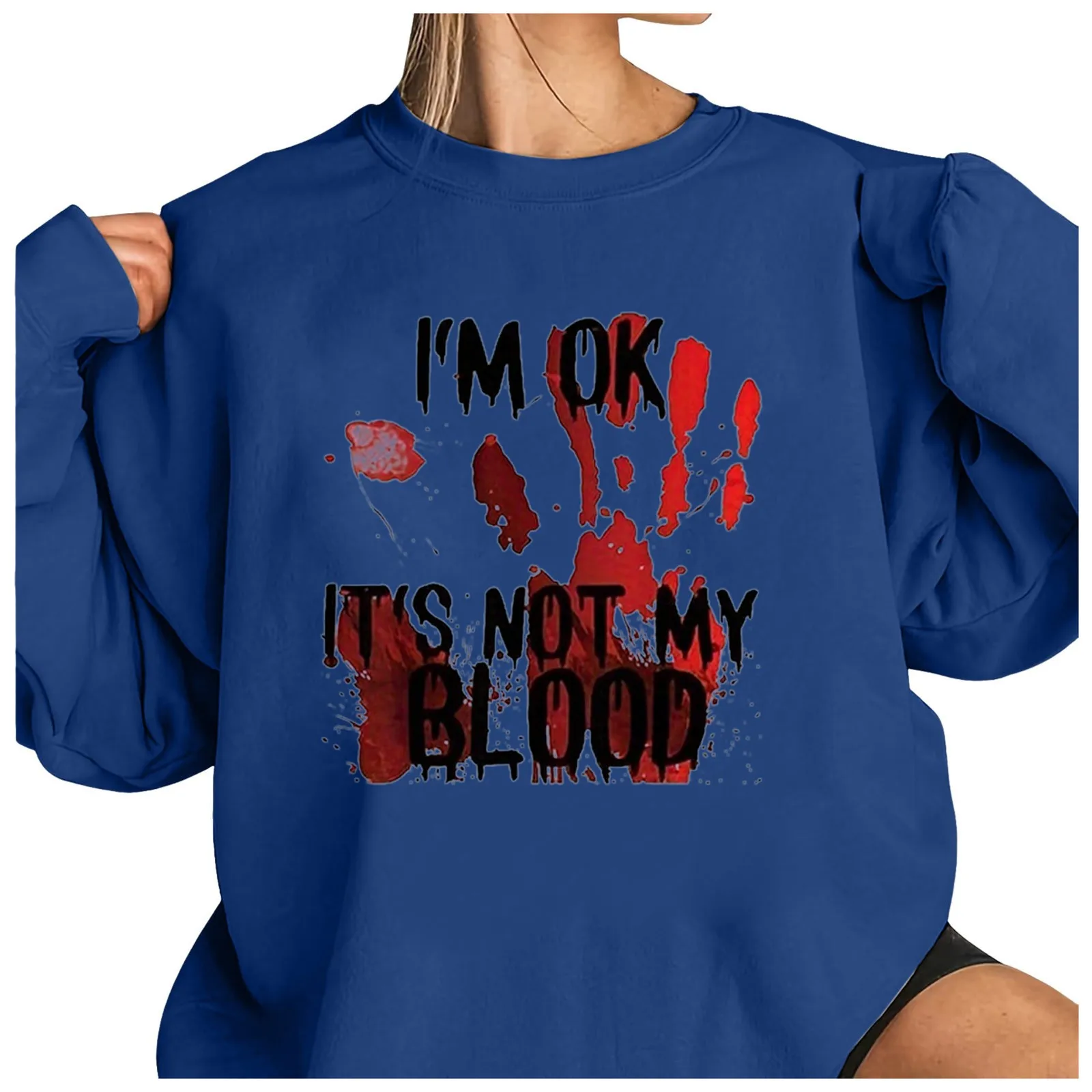 Women's Halloween Print O Neck Sweatshirt Casual Pullover Long Sleeve Bloody Motif Fit For Workout & hip hop Casual Warm Tops
Women's Halloween Print O Neck Sweatshirt Casual Pullover Long Sleeve Bloody Motif Fit For Workout & hip hop Casual Warm Tops