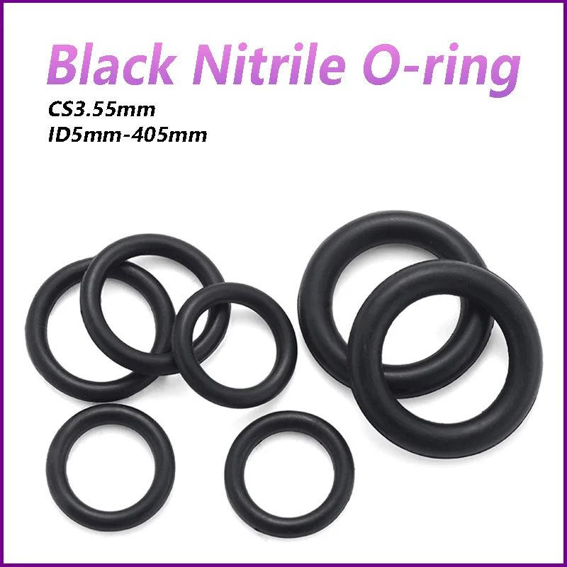 Black Nitrile Rubber Silicone Rubber O-ring Group Seal Ring Gasket CS3.55mm ID5mm-405mm High Pressure Repair Oil Belt Seal Ring
Black Nitrile Rubber Silicone Rubber O-ring Group Seal Ring Gasket CS3.55mm ID5mm-405mm High Pressure Repair Oil Belt Seal Ring