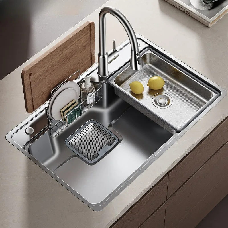 Premium Kitchen Sink Large Single Bowl 304 Stainless Steel Top Mount Basin with Pull Out Faucet Ideal Home Usage US EU Markets
Premium Kitchen Sink Large Single Bowl 304 Stainless Steel Top Mount Basin with Pull Out Faucet Ideal Home Usage US EU Markets