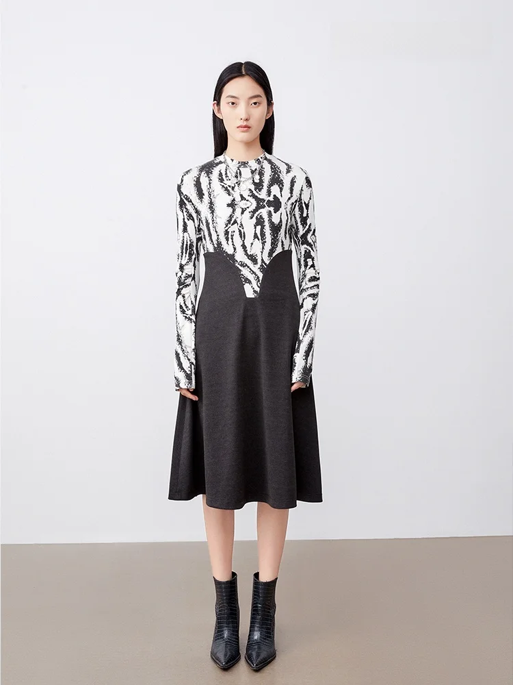 Faionable adient Splice Dr Women's Long Sve Midi Skirt XMOOM Autumn New Sle round Ne Single Piece Dr
Faionable adient Splice Dr Women's Long Sve Midi Skirt XMOOM Autumn New Sle round Ne Single Piece Dr