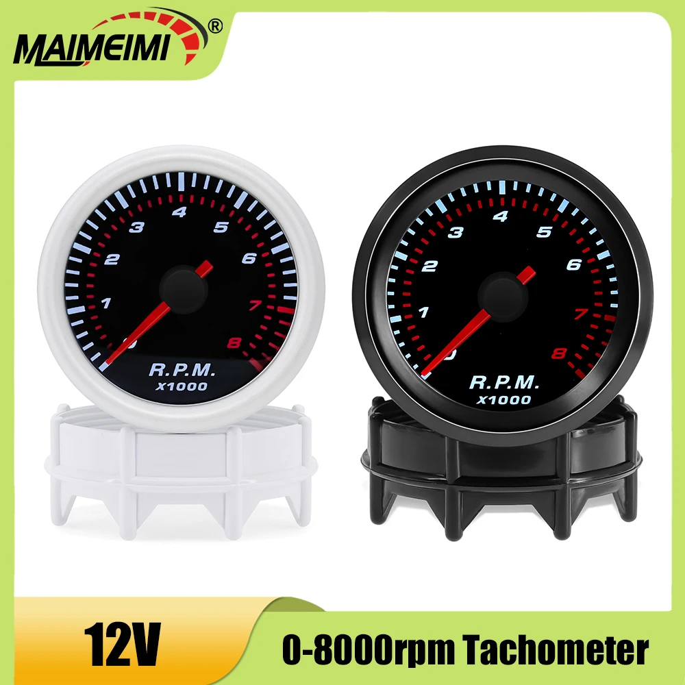 8000RPM 52mm 2" Car Tachometer Gauge White Backlight Tacho Meter Universal For 12V 4/6/8 Cylinder Gasoline Vehicle Car Racing
8000RPM 52mm 2" Car Tachometer Gauge White Backlight Tacho Meter Universal For 12V 4/6/8 Cylinder Gasoline Vehicle Car Racing