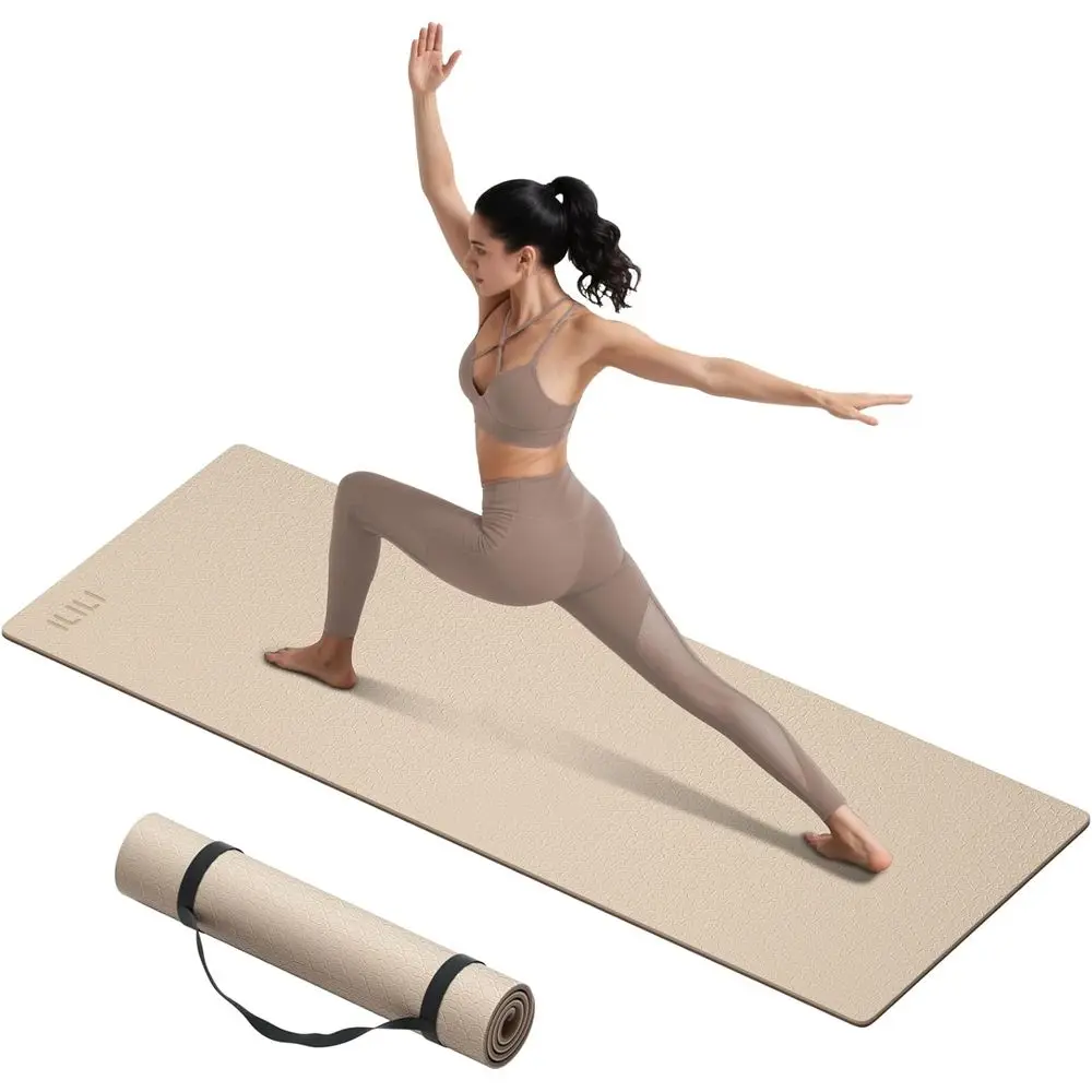 10mm Thick 193cm Long Yoga Mat - Double-Colored TPE, Non-Slip, Portable Strap, Suitable for Yoga, Pilates, and Home Workouts
10mm Thick 193cm Long Yoga Mat - Double-Colored TPE, Non-Slip, Portable Strap, Suitable for Yoga, Pilates, and Home Workouts