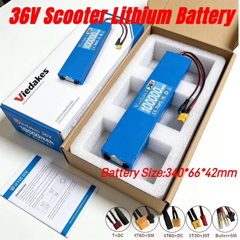 Ultimate Compatibility 10S3P 36V Scooter Battery Supports XT60+DC, XT60+SM, XT30+JST, T+DC Connections 36v battery lithium 100ah
Ultimate Compatibility 10S3P 36V Scooter Battery Supports XT60+DC, XT60+SM, XT30+JST, T+DC Connections 36v battery lithium 100ah