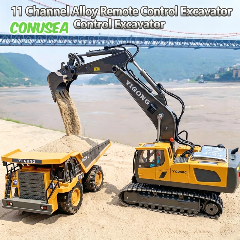 Rc Excavator Bulldozer Truck Toys for Boy 2.4G Remote Control Dumper Engineering Vehicle tractor Crawler Birthday Gift Child
Rc Excavator Bulldozer Truck Toys for Boy 2.4G Remote Control Dumper Engineering Vehicle tractor Crawler Birthday Gift Child