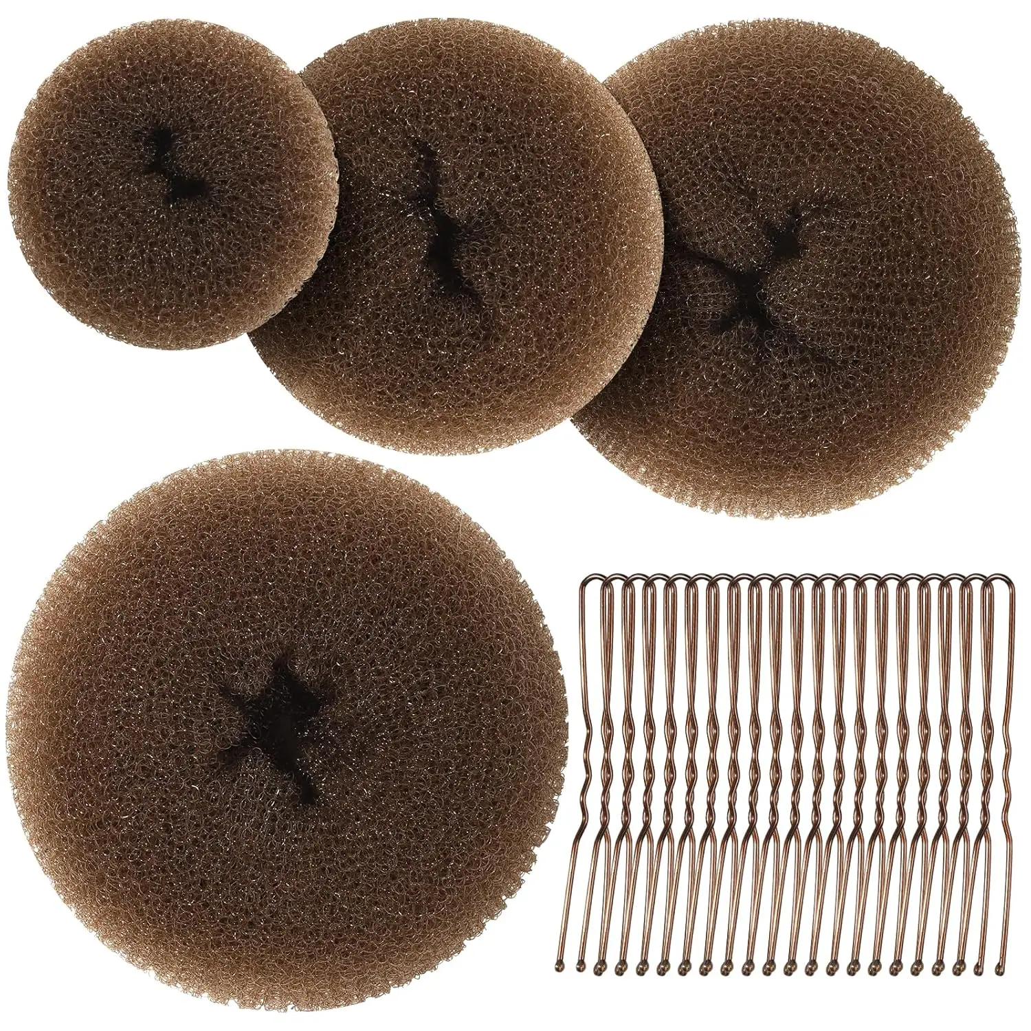 Hair Bun Maker for Kids & Girls - 4 Sizes Donut Styler, Light Brown
Hair Bun Maker for Kids & Girls - 4 Sizes Donut Styler, Light Brown