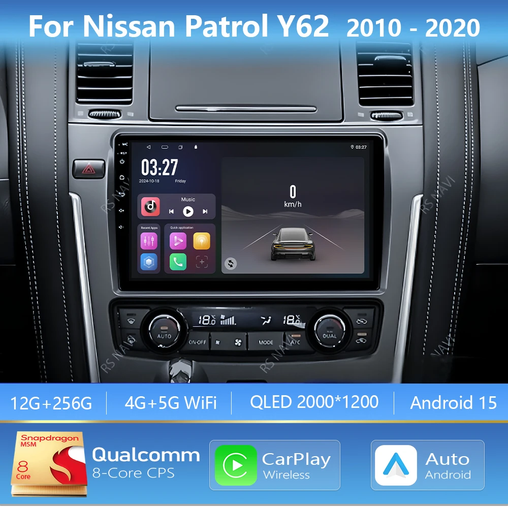Android 16 Carplay Auto 2K Screen Car Radio Multimedia Player For Nissan Patrol Y62 2010 - 2020 2 din Autoradio Stereo Head Unit
Android 16 Carplay Auto 2K Screen Car Radio Multimedia Player For Nissan Patrol Y62 2010 - 2020 2 din Autoradio Stereo Head Unit