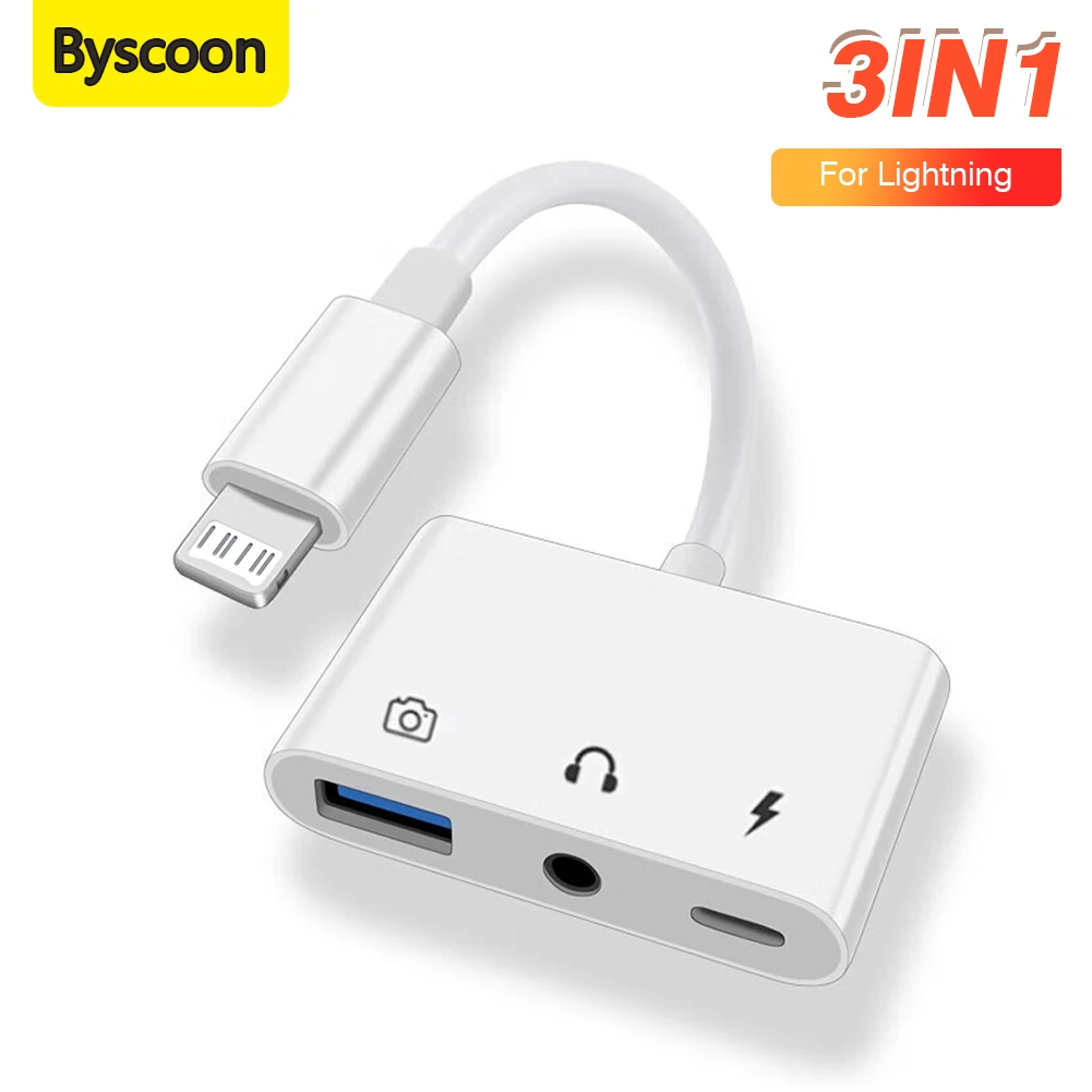 Адаптер Byscoon Lightning — USB 3.0 OTG для iPhone 14 13 12 11 Pro Max XR/кабель с поддержкой зарядки Aux Audio 3,5 мм
Адаптер Byscoon Lightning — USB 3.0 OTG для iPhone 14 13 12 11 Pro Max XR/кабель с поддержкой зарядки Aux Audio 3,5 мм