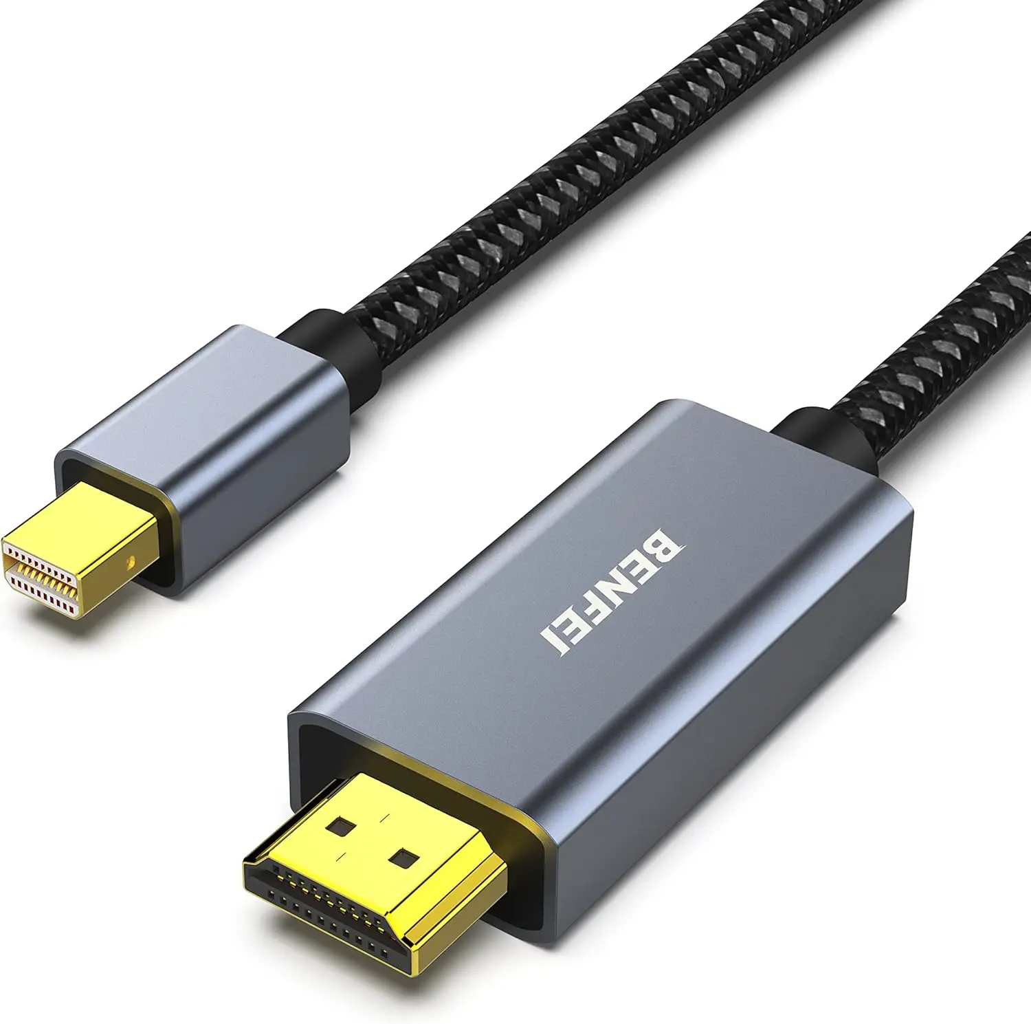 Mini DisplayPort to HDMI 6ft Cable 4K@30Hz Aluminum Nylon Braided for MacBook Surface Pro Monitor
Mini DisplayPort to HDMI 6ft Cable 4K@30Hz Aluminum Nylon Braided for MacBook Surface Pro Monitor