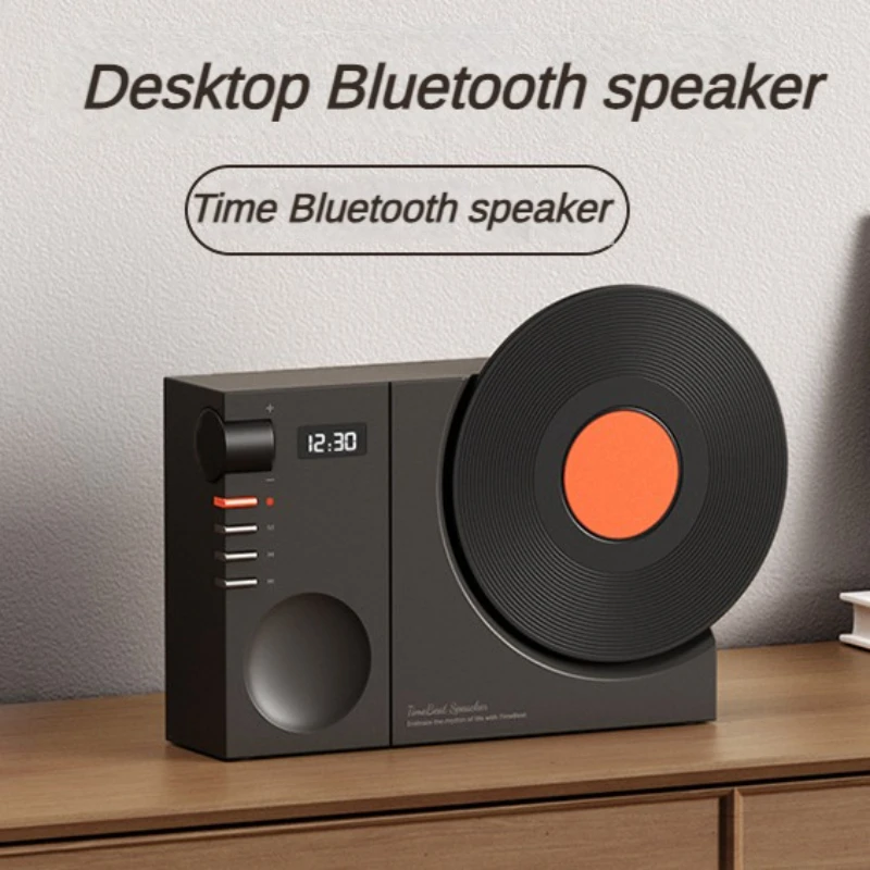 Retro Clock Bluetooth Speaker Rotating Vinyl Record Wireless Heavy Bass Lossless Sound Quality Home Bedside Sound Box
Retro Clock Bluetooth Speaker Rotating Vinyl Record Wireless Heavy Bass Lossless Sound Quality Home Bedside Sound Box