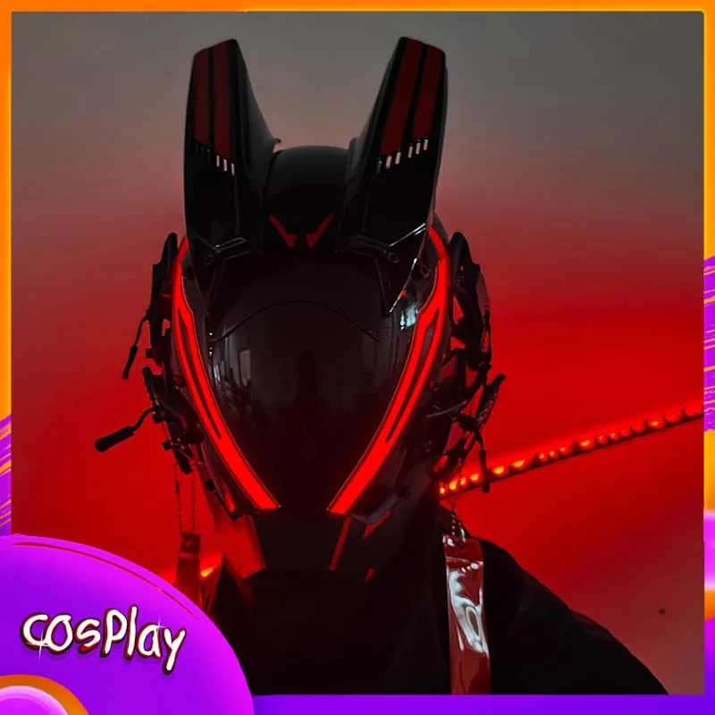 Кибер-панк-икла, маска, костюмы для косплея, мех-солдат со светодиодной подсветкой, маска, шлем, Хэллоуин, карнавал, вечеринка, реквизит, подарок
Кибер-панк-икла, маска, костюмы для косплея, мех-солдат со светодиодной подсветкой, маска, шлем, Хэллоуин, карнавал, вечеринка, реквизит, подарок