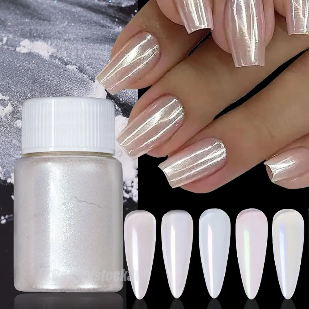 1bottle White Pearl Chrome Nail Powder Iridescent Aurora Moonlight Glitter Nail Pigment Pearlescent Rubbing Dust Nail Supplies 1
1bottle White Pearl Chrome Nail Powder Iridescent Aurora Moonlight Glitter Nail Pigment Pearlescent Rubbing Dust Nail Supplies 1