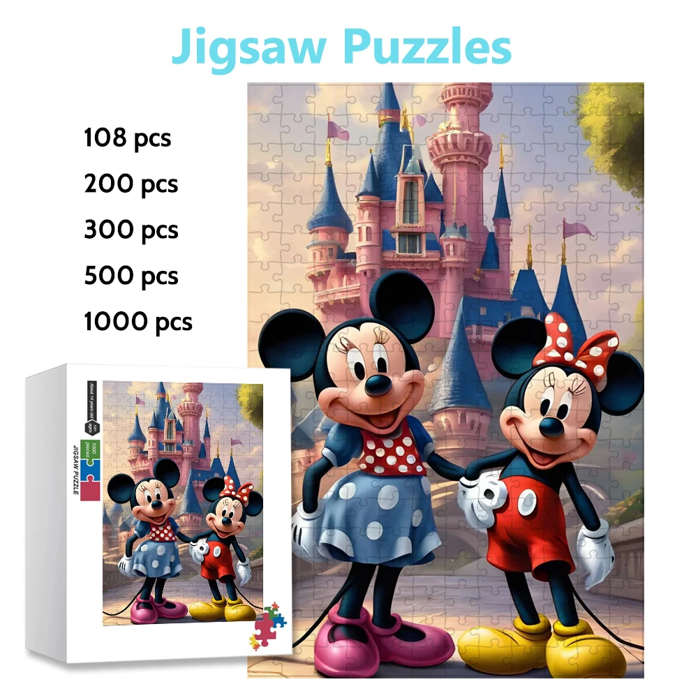 Пазлы Disney с Микки и Минни для влюбленных, уникальные подарки, 108/200/300/500/1000 шт., головоломки, игрушки для снятия стресса ручной работы
Пазлы Disney с Микки и Минни для влюбленных, уникальные подарки, 108/200/300/500/1000 шт., головоломки, игрушки для снятия стресса ручной работы