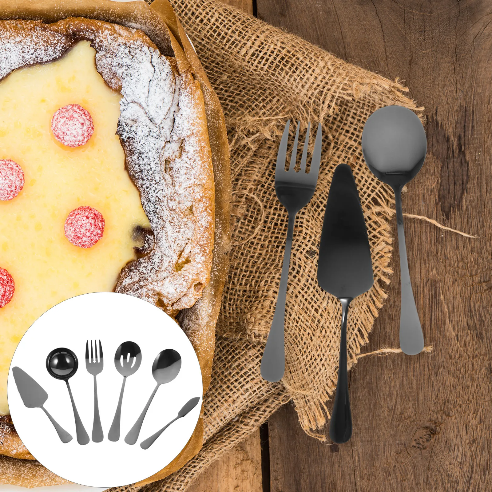 1Set Stainless Steel Serving Cutlery Set Black Flatware Kit for Restaurant Hotel Party Picnic Camping Western Food Tableware
1Set Stainless Steel Serving Cutlery Set Black Flatware Kit for Restaurant Hotel Party Picnic Camping Western Food Tableware