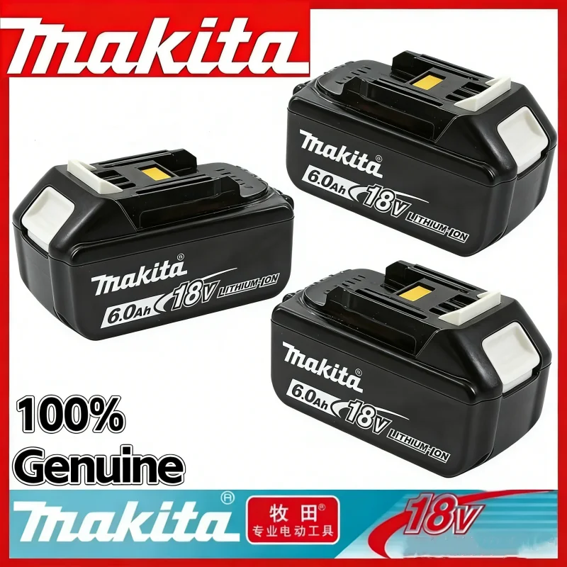 Original Makita battery, 18V 6.0Ah rechargeable battery, power tool BL1830 BL1840、BL1850、BL1860B、 Makita 18V lithium battery
Original Makita battery, 18V 6.0Ah rechargeable battery, power tool BL1830 BL1840、BL1850、BL1860B、 Makita 18V lithium battery