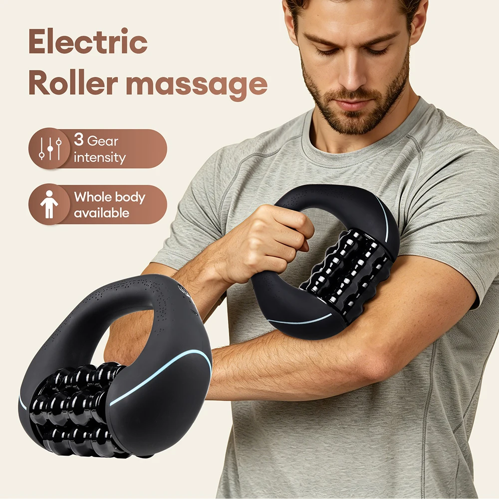 Electric Body Massage Roller Mini Rolling Percussive Massager 3 Speed Adjustable Muscle Relaxation Massage Roller Wheel Massager
Electric Body Massage Roller Mini Rolling Percussive Massager 3 Speed Adjustable Muscle Relaxation Massage Roller Wheel Massager