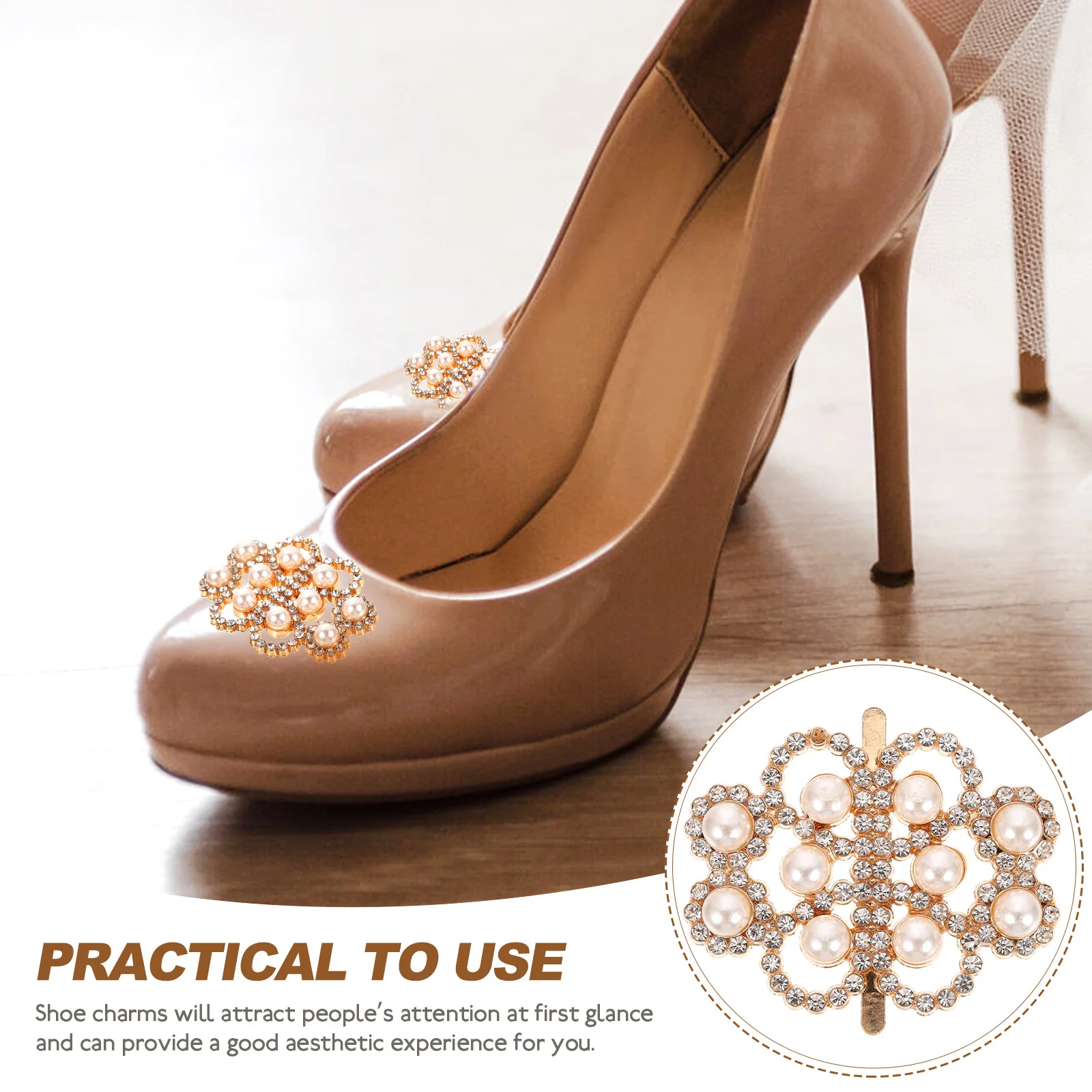 Elegant Rhinestone Shoe Clip Removable High Heel Crystal Decoration for Wedding Pumps Flats Bridal Accessories
Elegant Rhinestone Shoe Clip Removable High Heel Crystal Decoration for Wedding Pumps Flats Bridal Accessories