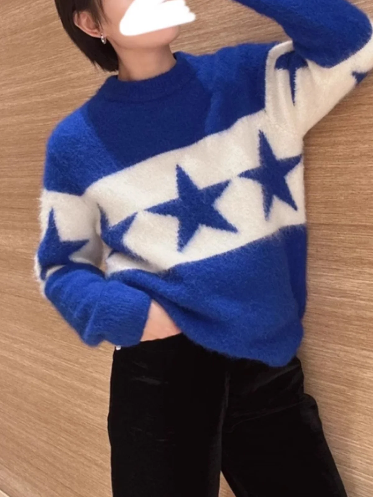 Quali Early Spring Star Plu Knitwear round Ne Loose Camere Top Color Blo Tassel Design Women's Faion Spring irt
Quali Early Spring Star Plu Knitwear round Ne Loose Camere Top Color Blo Tassel Design Women's Faion Spring irt