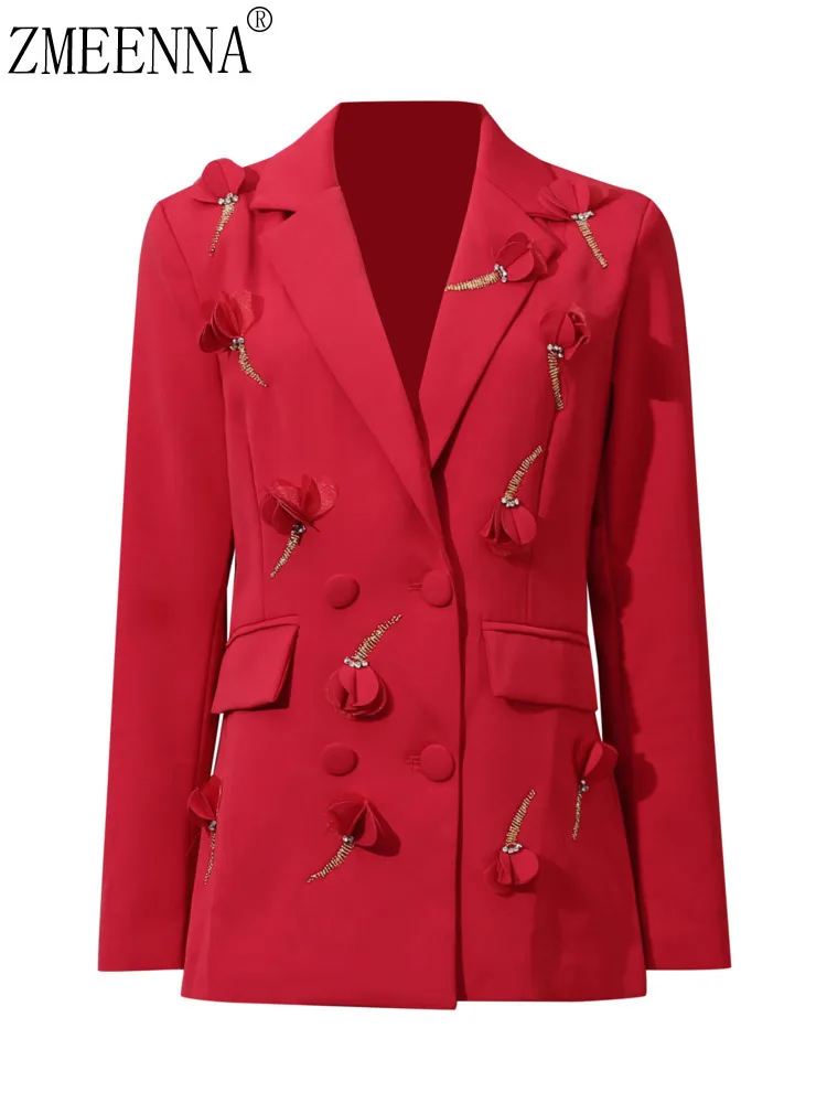 ZMEENNA женский двубортный пиджак с 3D цветочной аппликацией, золотые бисерные детали, модный пиджак с лацканами ZM4504
ZMEENNA женский двубортный пиджак с 3D цветочной аппликацией, золотые бисерные детали, модный пиджак с лацканами ZM4504