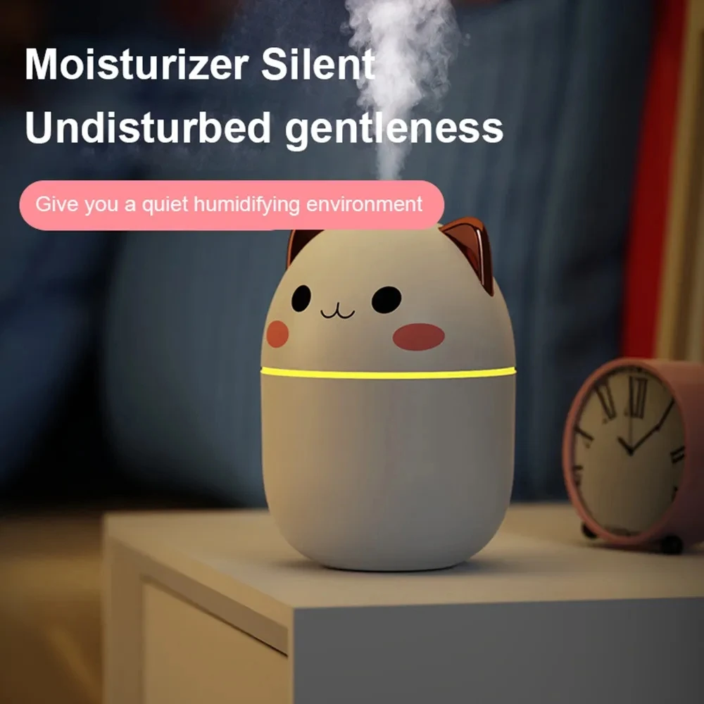 250ml Air Humidifier Cute Kawaii Aroma Diffuser with Night Light Cool Mist for Bedroom Home Car Plants Purifier Humidificador
250ml Air Humidifier Cute Kawaii Aroma Diffuser with Night Light Cool Mist for Bedroom Home Car Plants Purifier Humidificador