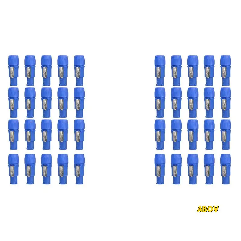 40Pcs 3 PIN AC Powercon Connector Male Plug NAC3FCA NAC3FCB AC Cable 20A 250V Power Plug Adapter For Stage Light(A)
40Pcs 3 PIN AC Powercon Connector Male Plug NAC3FCA NAC3FCB AC Cable 20A 250V Power Plug Adapter For Stage Light(A)